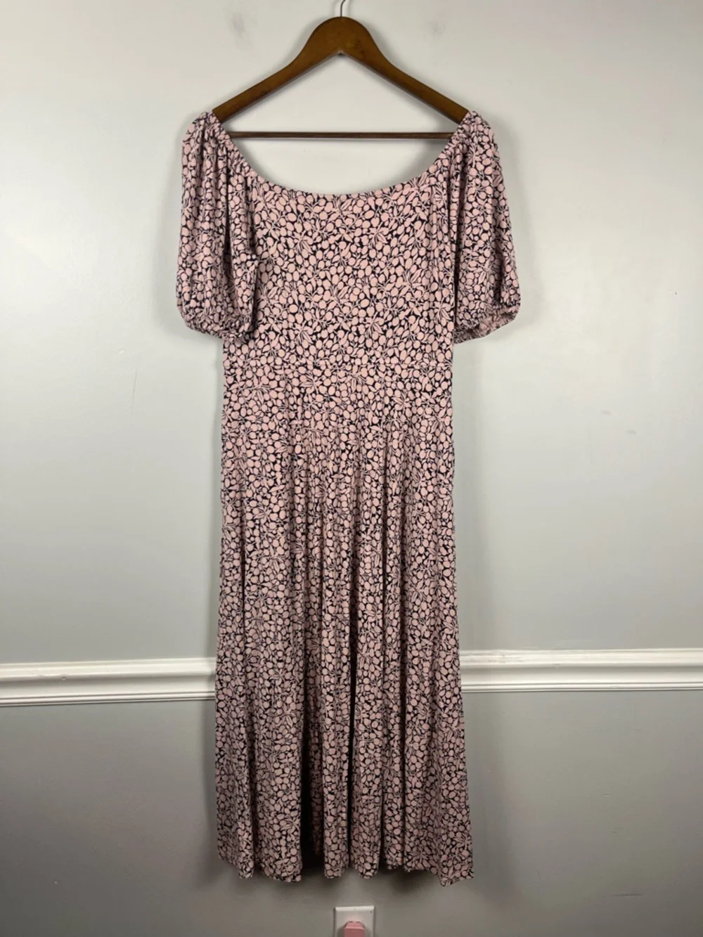 Boden square neck jersey maxi dress in pink blue size 6 - Picture 11 of 11